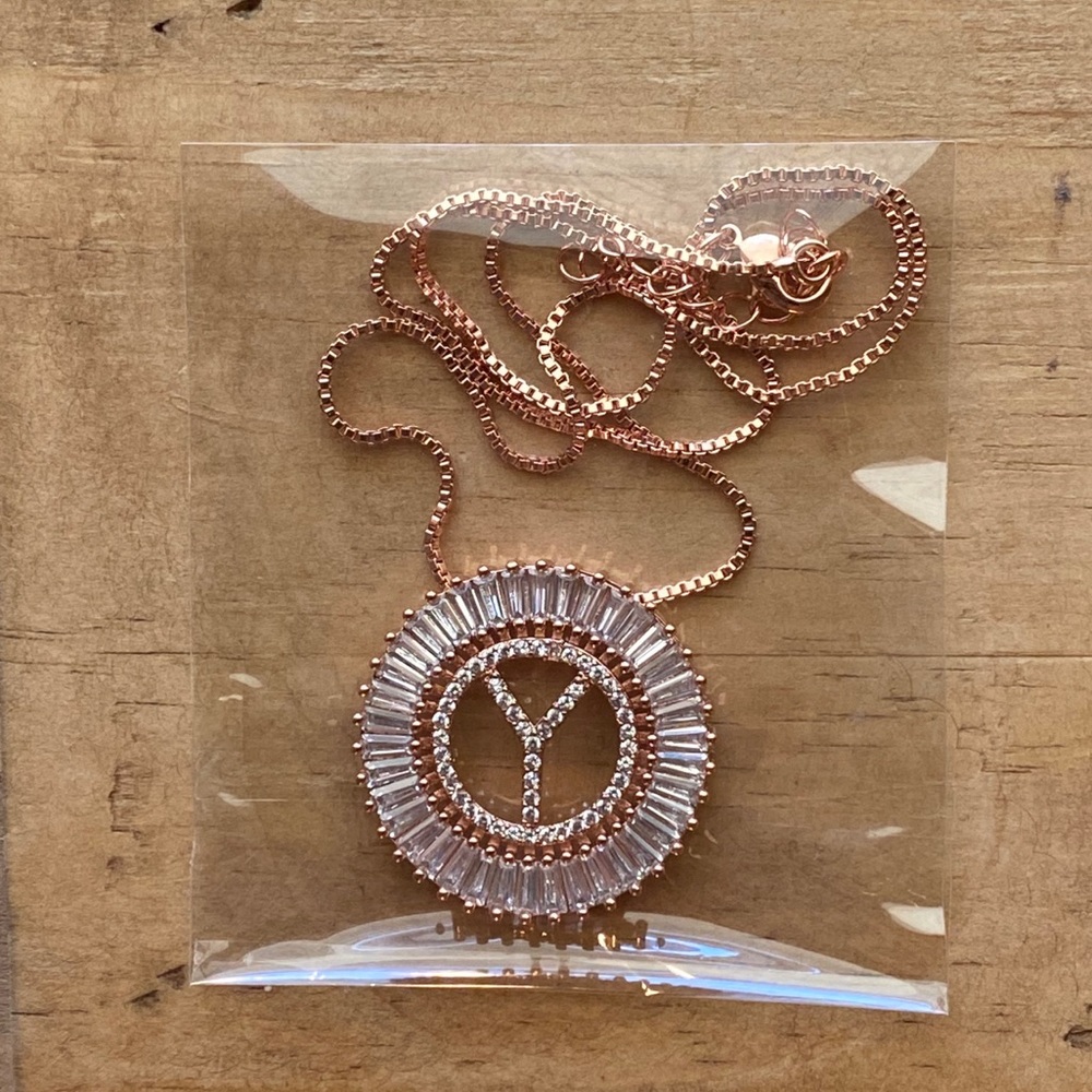 Initial “Y” Letter Necklace